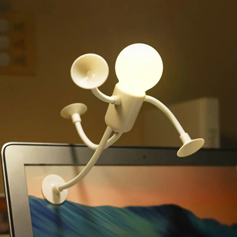 GlowMan | Flexibel Stickman Nachtlampje - Leuk, verstelbaar LED-licht voor kinderen en thuis