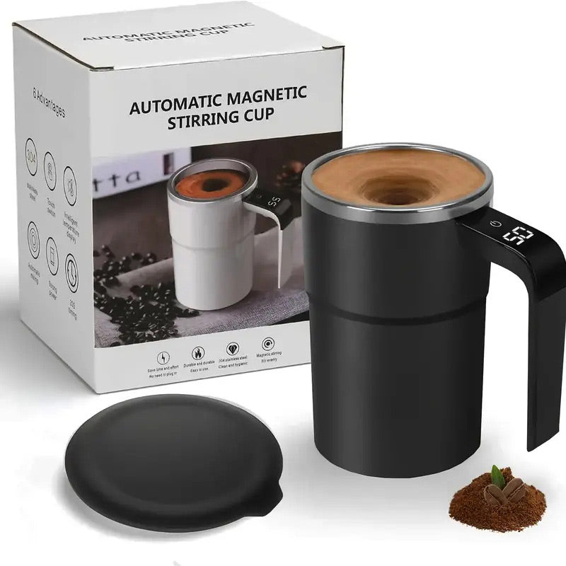 ThermaMix | Oplaadbare magnetische roerbeker met slim temperatuurdisplay en koeling – automatische mixbeker