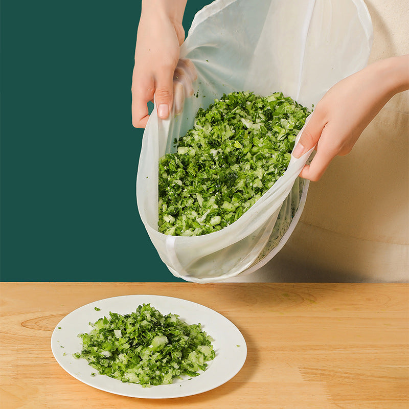 EcoStrain | Herbruikbaar notenmelkzakje – fijnmazig filter voor soja-, amandel- en havermelk