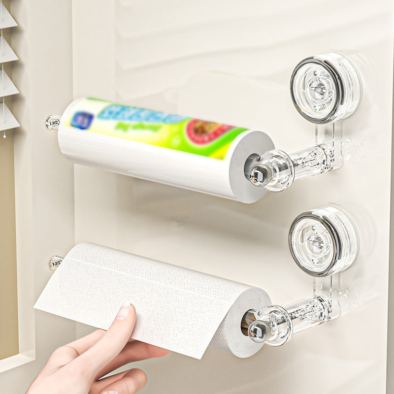 GripRoll | Houder voor toiletpapier met vacuümzuiging - zonder boren, 180° draaibaar, waterdichte badkamerhouder