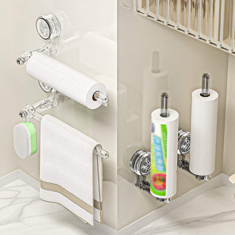 GripRoll | Houder voor toiletpapier met vacuümzuiging - zonder boren, 180° draaibaar, waterdichte badkamerhouder
