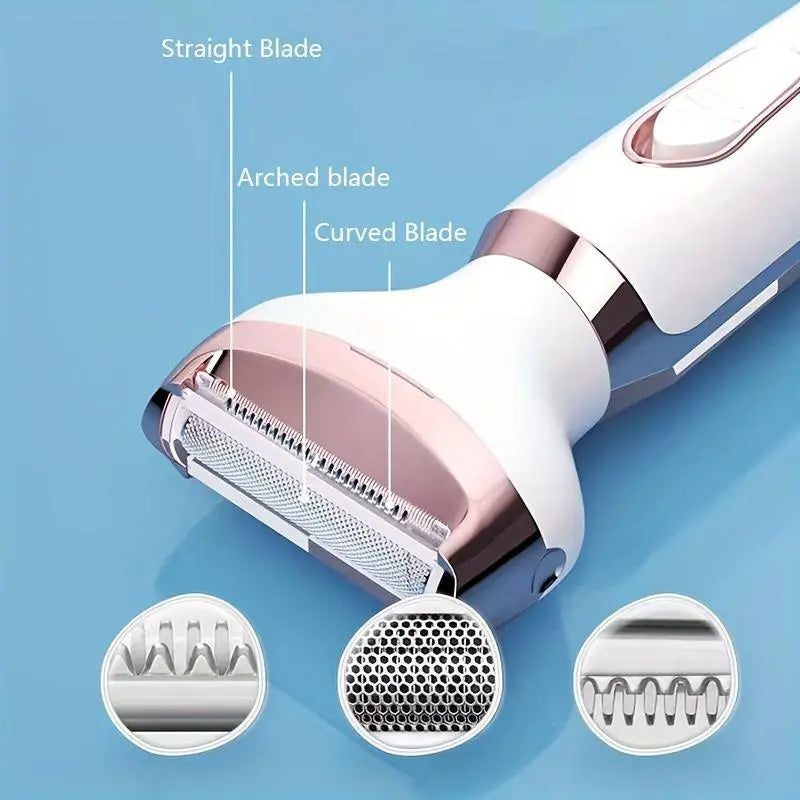 ShaveZen | 4-in-1 draadloze elektrische scheerapparaat voor vrouwen – gezichts-, bikinilijn- en lichaamshaarverwijderaar