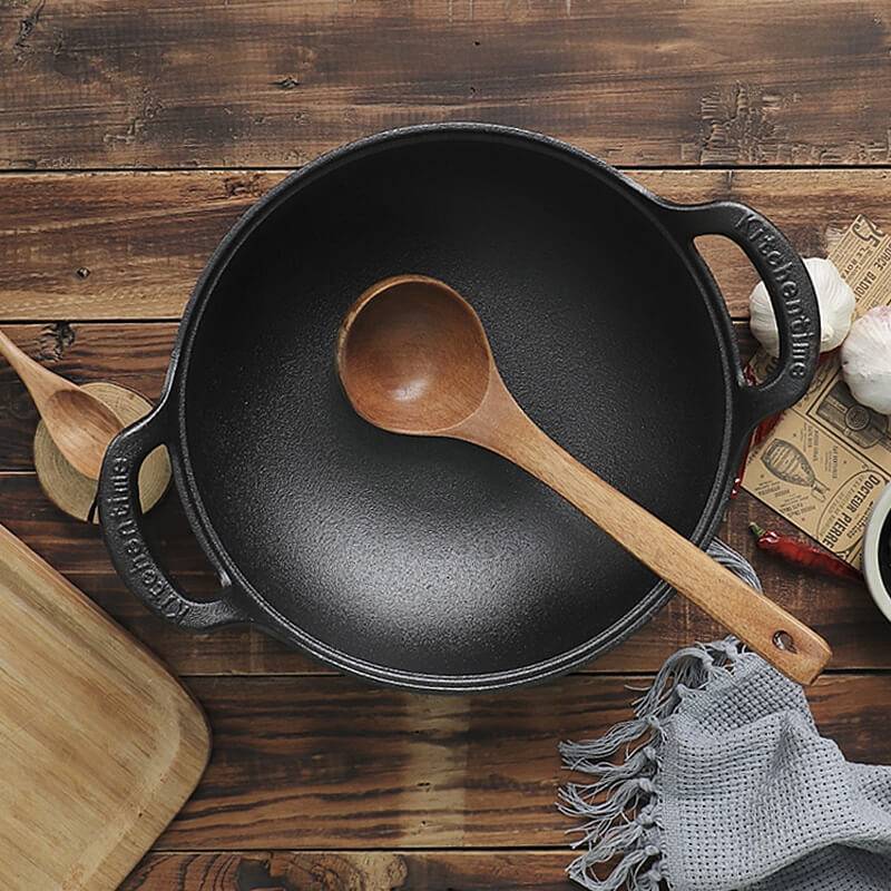 SteelCrock | Zwaar uitgevoerde ongecoate gietijzeren pan – natuurlijk antiaanbaklaag, roestvrij, gelijkmatige verwarming voor veilig koken voor het hele gezin