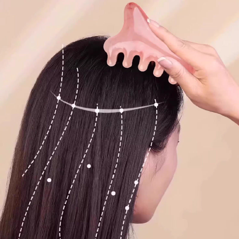 GuaComb | Hoofdhuid massagekam Gua Sha-tool voor haargroei, acupressuur en stimulatie van de bloedsomloop