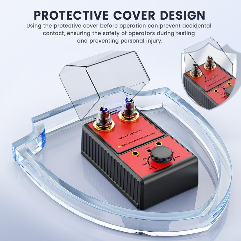 IgniteCheck | Dubbele bougietester voor auto's en motorfietsen, instelbare frequentie, veilige beschermkap