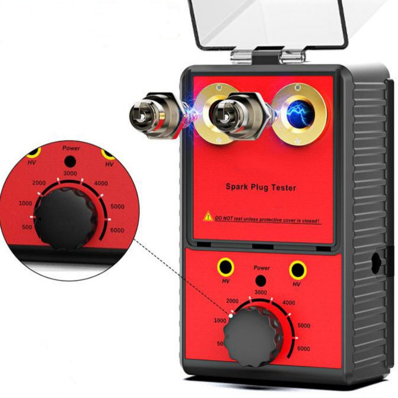 IgniteCheck | Dubbele bougietester voor auto's en motorfietsen, instelbare frequentie, veilige beschermkap