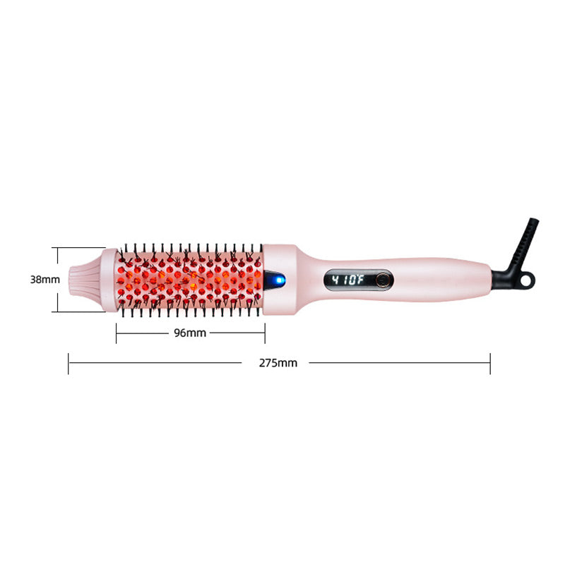 SmoothTemp | Haarborstel met infrarood – snelle opwarming, LCD-display, anti-kroes