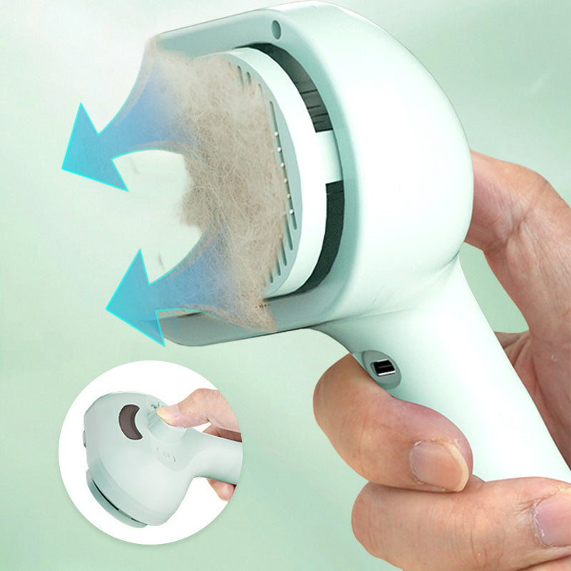 FurBuddy | Haarverwijderingskam voor huisdieren – USB-C oplaadbare verzorgingsborstel met één druk op de knop