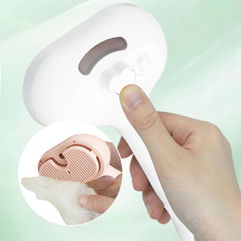 FurBuddy | Haarverwijderingskam voor huisdieren – USB-C oplaadbare verzorgingsborstel met één druk op de knop