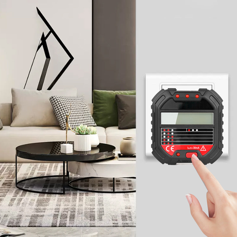 VoltCheck | Multifunctionele Digitale Stopcontacttester – LCD Spanningsmeter