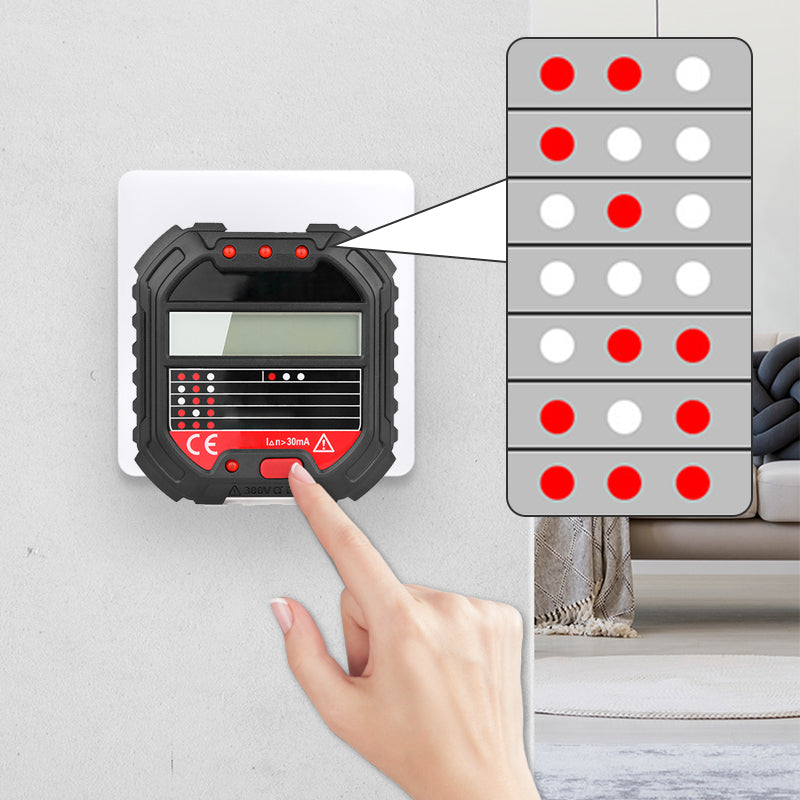 VoltCheck | Multifunctionele Digitale Stopcontacttester – LCD Spanningsmeter