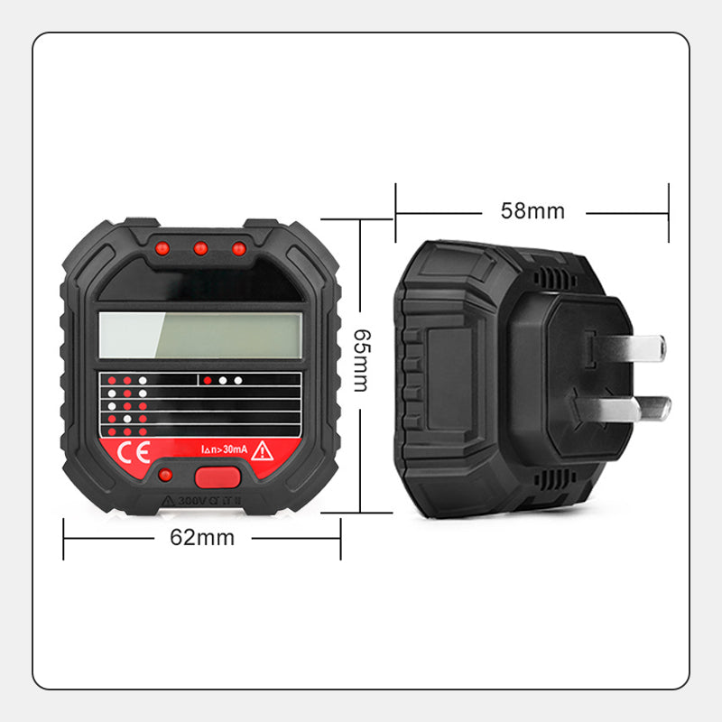 VoltCheck | Multifunctionele Digitale Stopcontacttester – LCD Spanningsmeter
