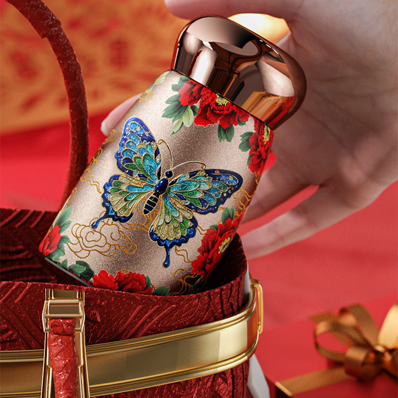 TempVibe | Draagbare thermosbeker – 230 ml geïsoleerde roestvrijstalen beker met LED-temperatuurindicator