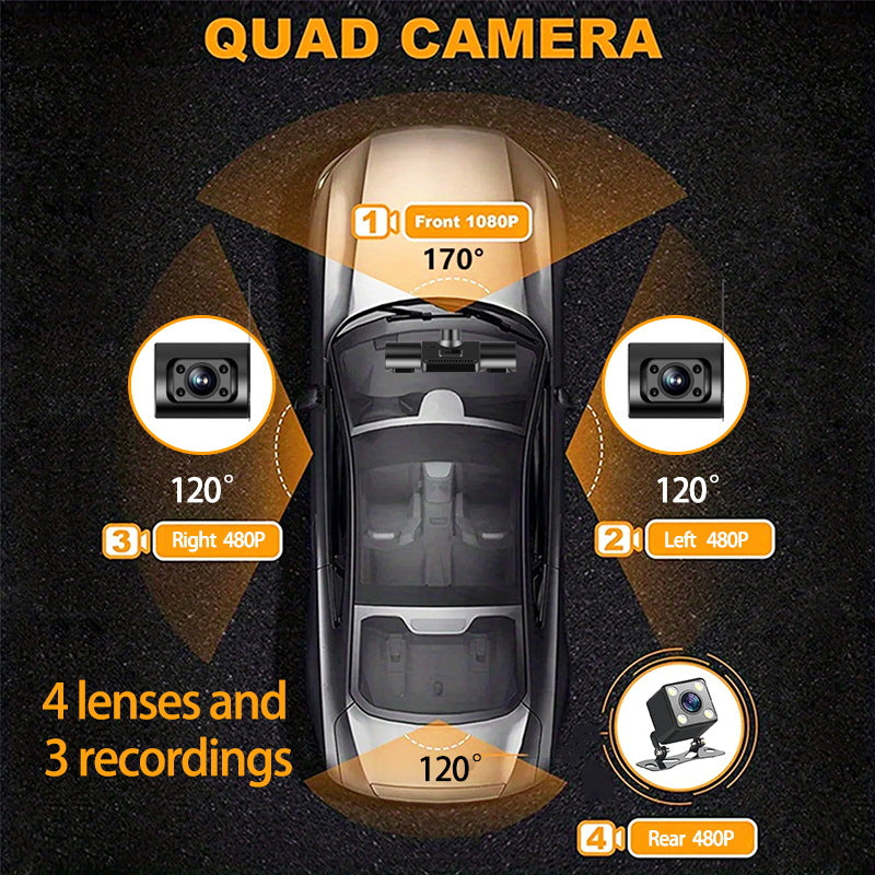 AutoVision | Nachtzicht-dashcam met bewegingsdetectie en lusopname