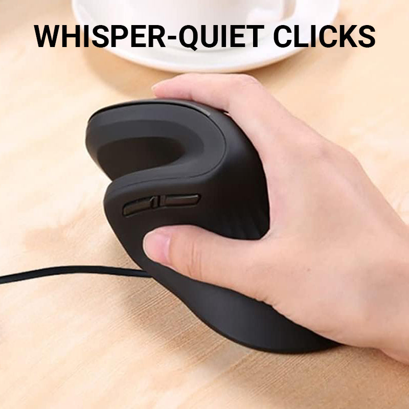 SoftClick | Ergonomische muis – Geluidsarm, soepele klik, comfortabel voor werk en gaming
