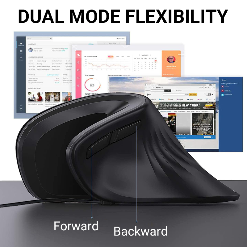 SoftClick | Ergonomische muis – Geluidsarm, soepele klik, comfortabel voor werk en gaming