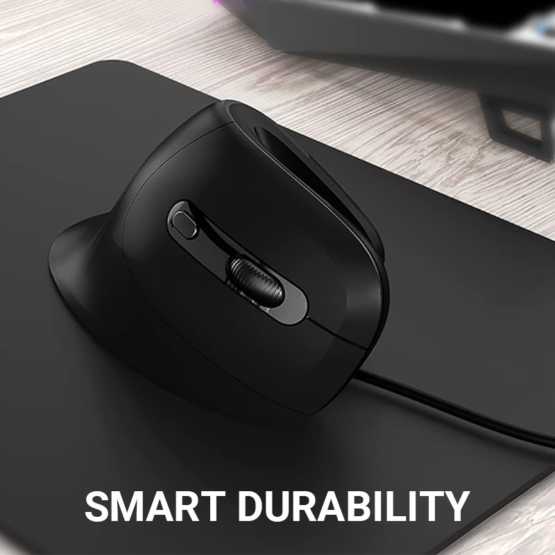 SoftClick | Ergonomische muis – Geluidsarm, soepele klik, comfortabel voor werk en gaming