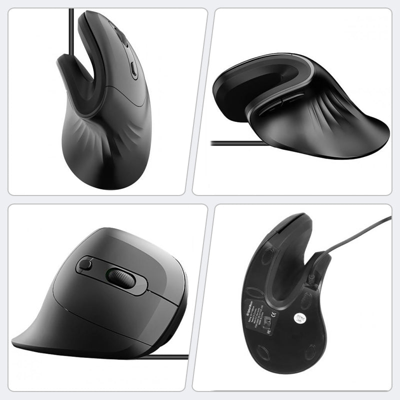 SoftClick | Ergonomische muis – Geluidsarm, soepele klik, comfortabel voor werk en gaming