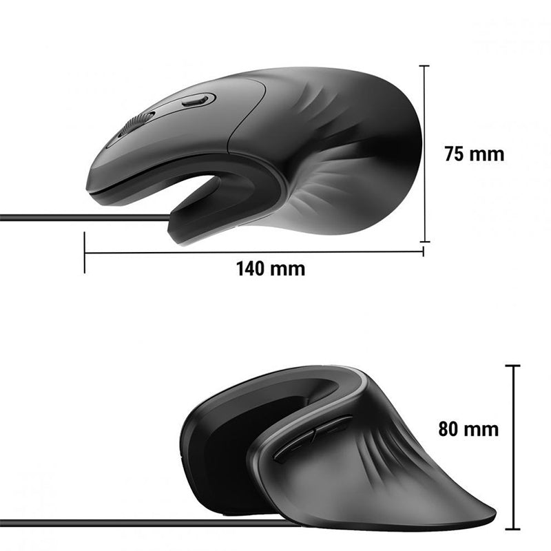 SoftClick | Ergonomische muis – Geluidsarm, soepele klik, comfortabel voor werk en gaming
