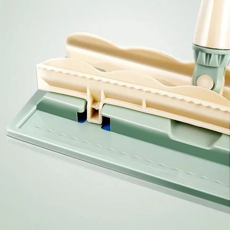 BrightMop | Smart Flat Mop – Herbruikbare microvezel, roestvrij staal, 360° draaibaar