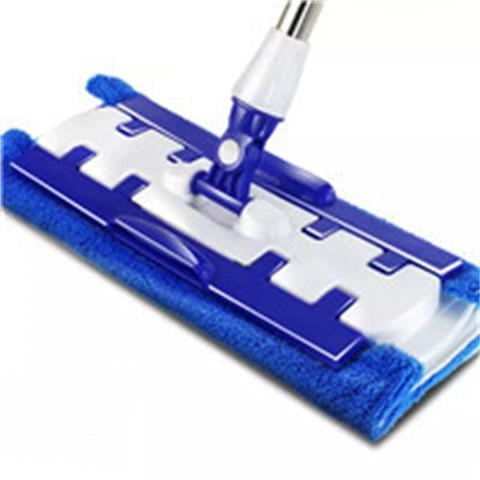 BrightMop | Smart Flat Mop – Herbruikbare microvezel, roestvrij staal, 360° draaibaar