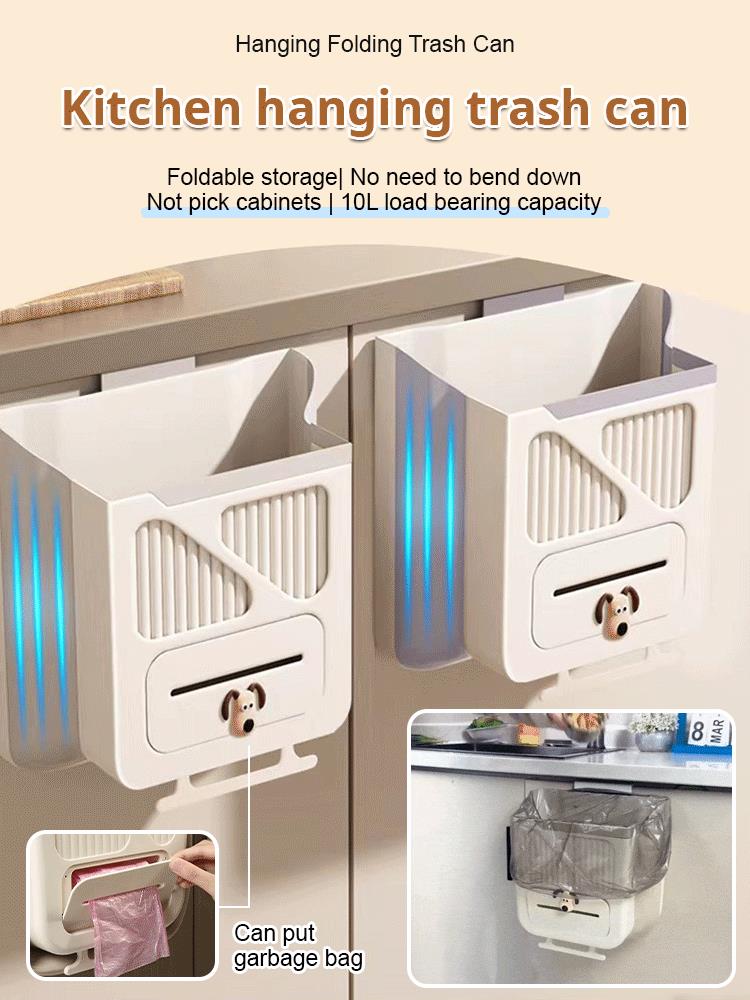 Wastio | Opvouwbare hangende afvalbak – keukenafval, compact, ruimtebesparend, 7 l en 10 l