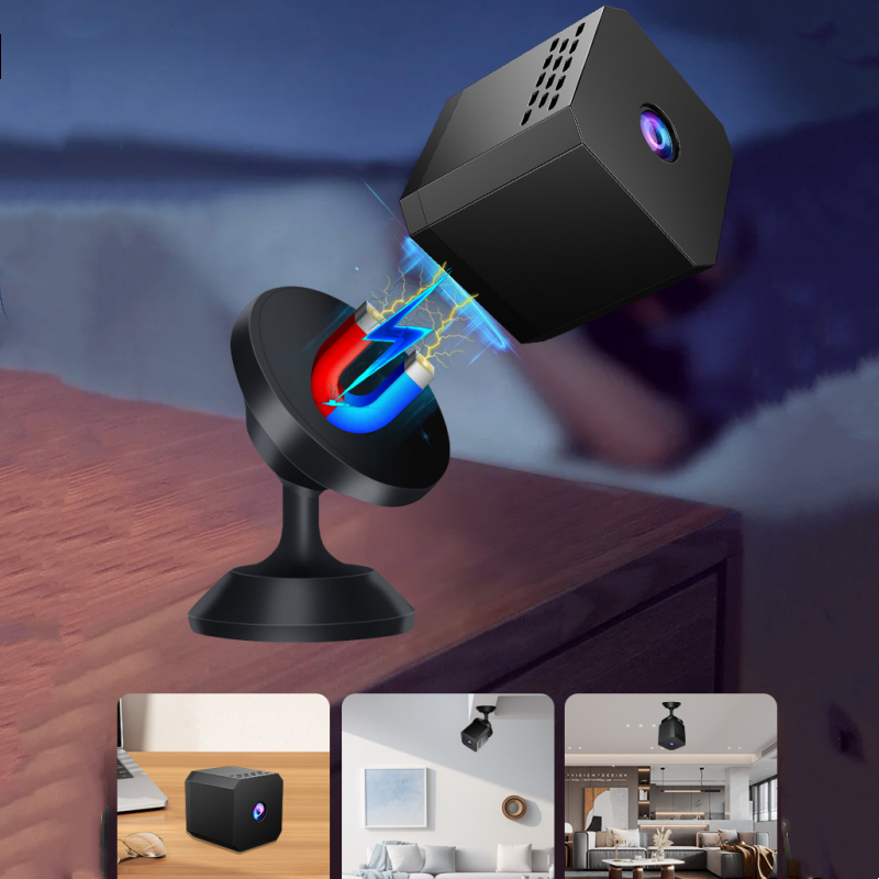 VigilCam | Mini HD-beveiligingscamera – Nachtzicht, bewegingsalarm, draagbaar