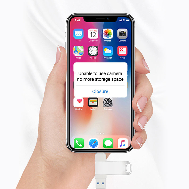 SyncDrive | 4-in-1 flashdrive – iPhone Lightning, Android OTG, Type-C & USB, snelle gegevensoverdracht