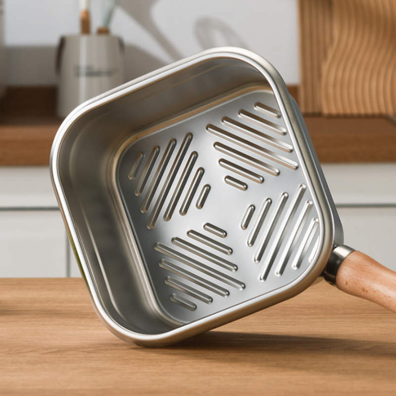 AllInPan | Multifunctionele braadpan set – stoompan, frituurpan, kookpan, vergiet & voedsel