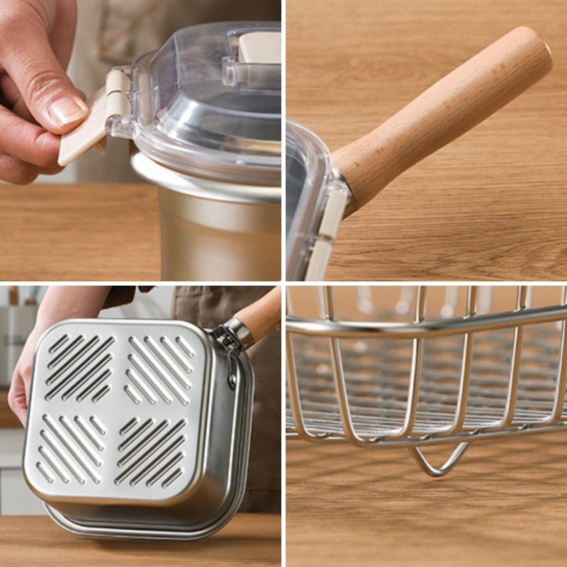 AllInPan | Multifunctionele braadpan set – stoompan, frituurpan, kookpan, vergiet & voedsel