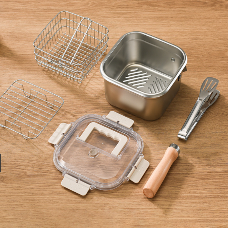 AllInPan | Multifunctionele braadpan set – stoompan, frituurpan, kookpan, vergiet & voedsel