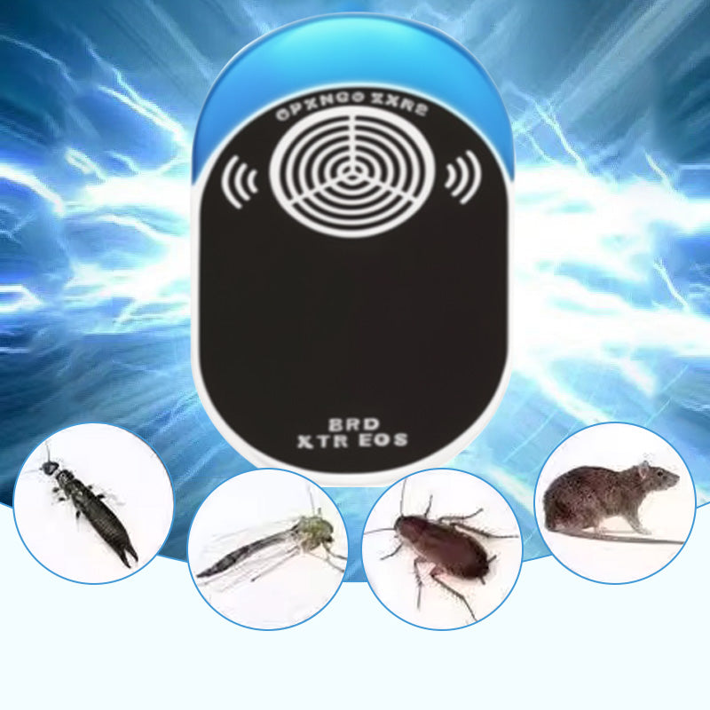 PestWave | Ultrasone muizenverjager voor huis en garage, humaan, niet giftig, groot bereik, instelbare frequentie