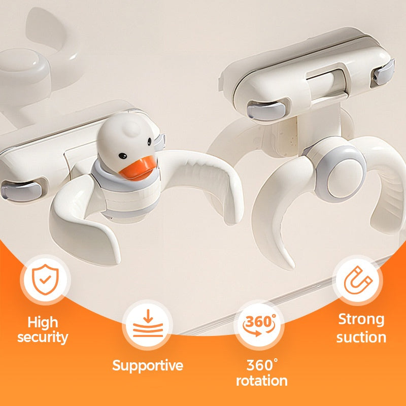 SafeSplash | Opvouwbare wandgemonteerde babybadstandaard met verstelbaar antislipoppervlak voor veilige babyverzorging