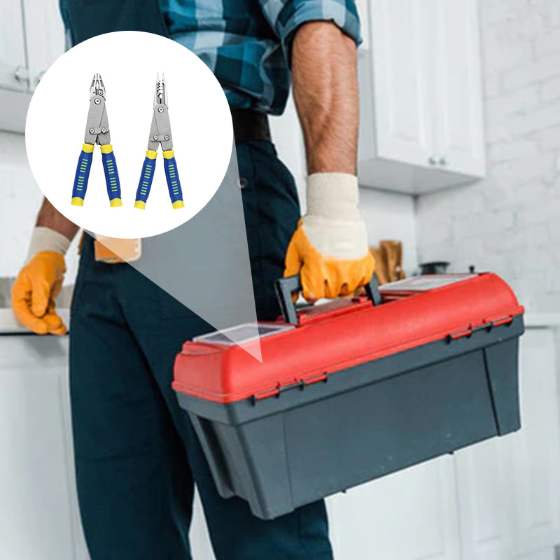 PliStrip | Multifunctionele verstelbare draadstriptang – draadschaar, krimptang en schroefdraaier