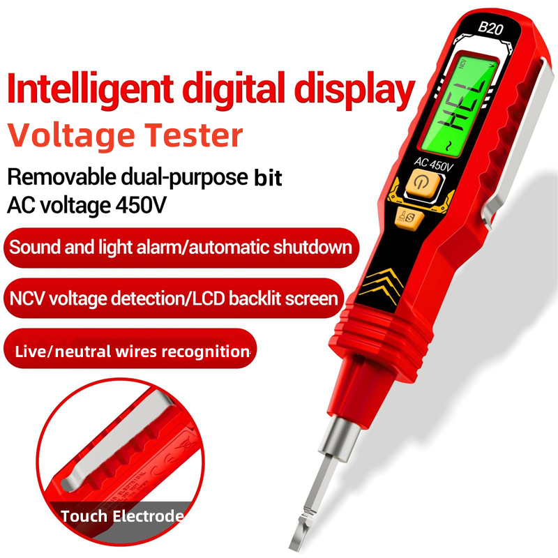 SafeVolt | Contactloze spanningstester – LCD-display, wisselstroomdetector, draagbaar gereedschap