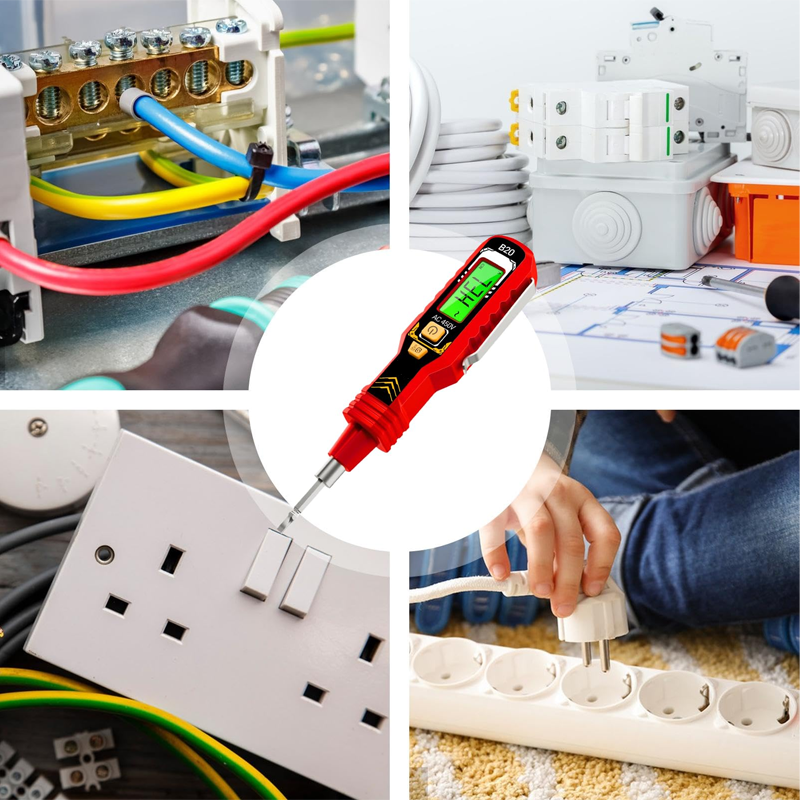 SafeVolt | Contactloze spanningstester – LCD-display, wisselstroomdetector, draagbaar gereedschap