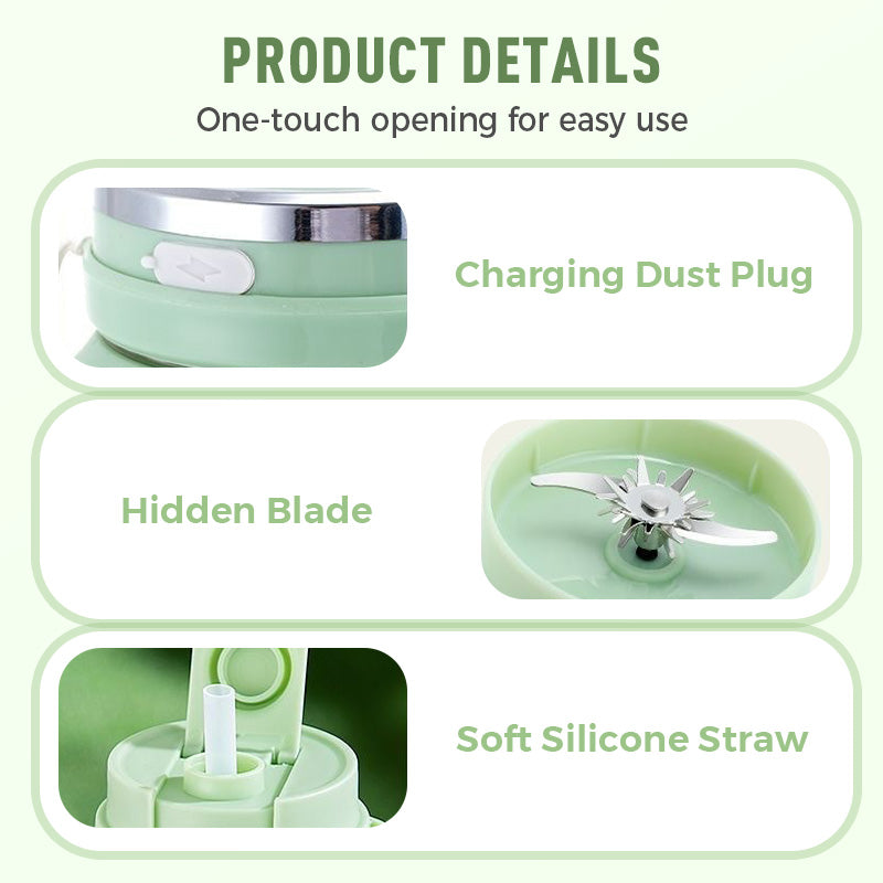 GlideBlend | 1,3 l draadloze oplaadbare blender – draagbare smoothie- en sapmaker