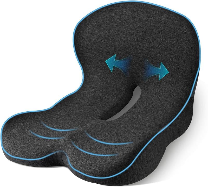 ComfyCloud | Antislip zitkussen van traagschuim – Ergonomisch comfort voor op kantoor en in de auto