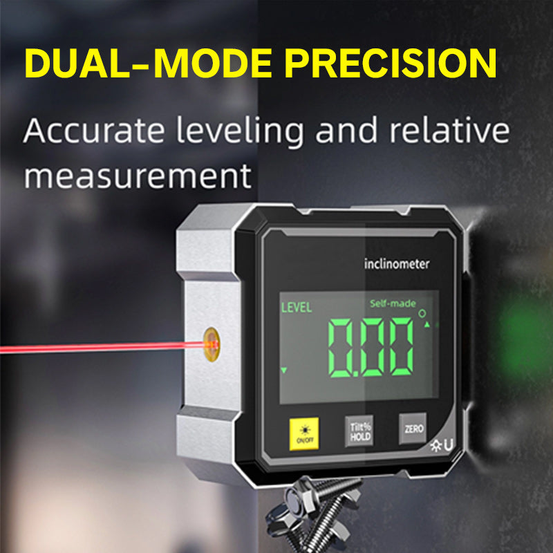 Measura | Magnetische digitale hoekmeter met laser – Oplaadbaar precisie-waterpasinstrument