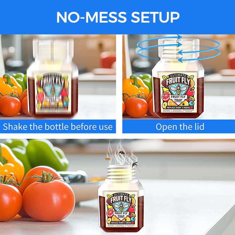 TrapLure | Fruitvliegval lokstof – Effectieve natuurlijke oplossing voor ongediertebestrijding in keuken, huis en tuin