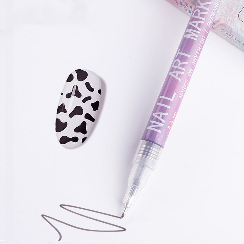 Nailixa | 12-kleuren nagelkunstpenset – Precisie-nagelontwerpmarkers