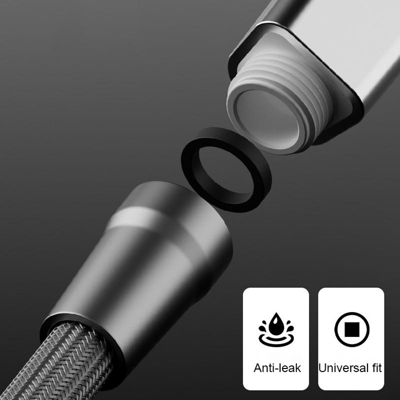 HydraLoom | Gevlochten roestvrijstalen doucheslang – explosieveilig, lekvrij, flexibel en universeel