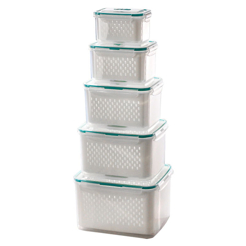 SnapFresh | 2-in-1 Fresh-Keep & Drain voedselbewaarbox - luchtdichte, lekvrije container voor fruit, groenten en maaltijdbereiding