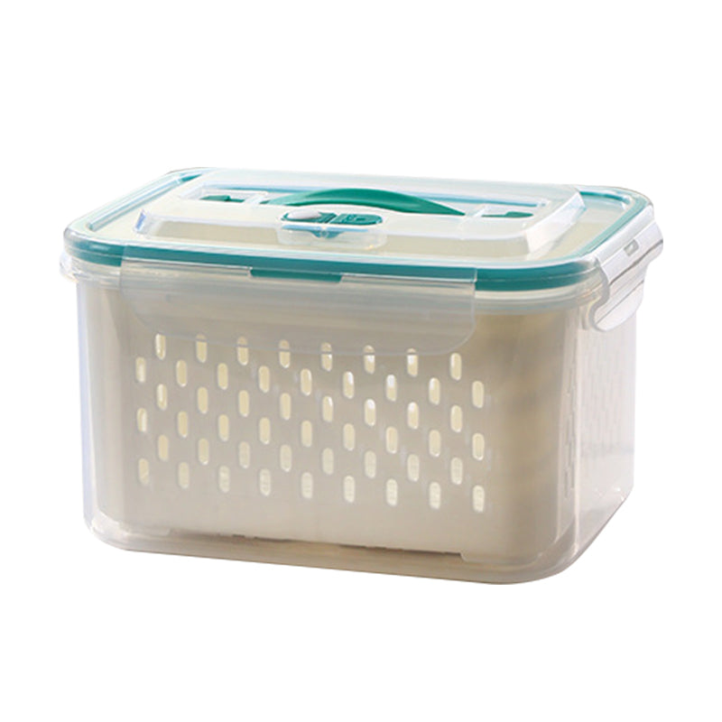 SnapFresh | 2-in-1 Fresh-Keep & Drain voedselbewaarbox - luchtdichte, lekvrije container voor fruit, groenten en maaltijdbereiding
