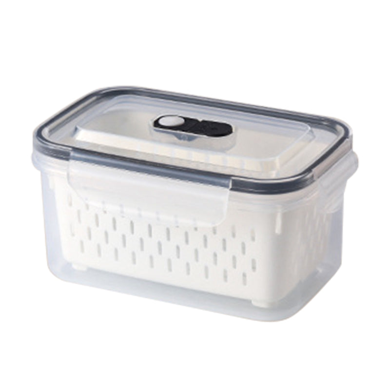 SnapFresh | 2-in-1 Fresh-Keep & Drain voedselbewaarbox - luchtdichte, lekvrije container voor fruit, groenten en maaltijdbereiding