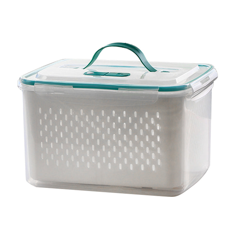 SnapFresh | 2-in-1 Fresh-Keep & Drain voedselbewaarbox - luchtdichte, lekvrije container voor fruit, groenten en maaltijdbereiding