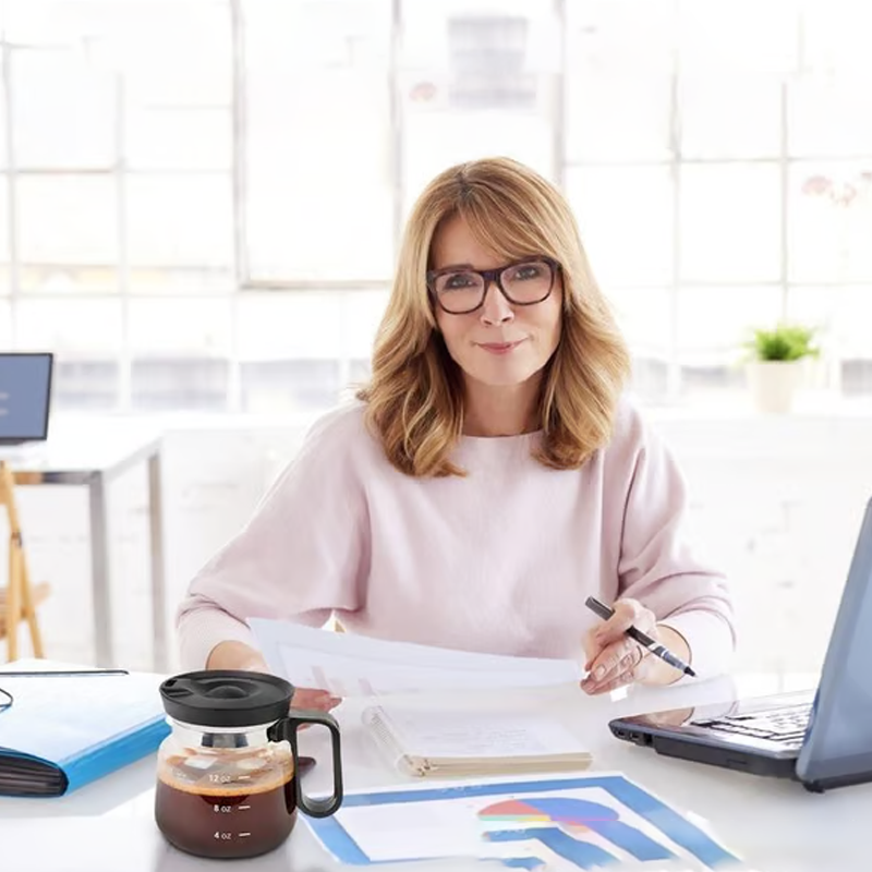 SipNSeal | Grote glazen koffiemok – inclusief deksel, hittebestendig, ergonomisch, veilig en stijlvol voor koffie