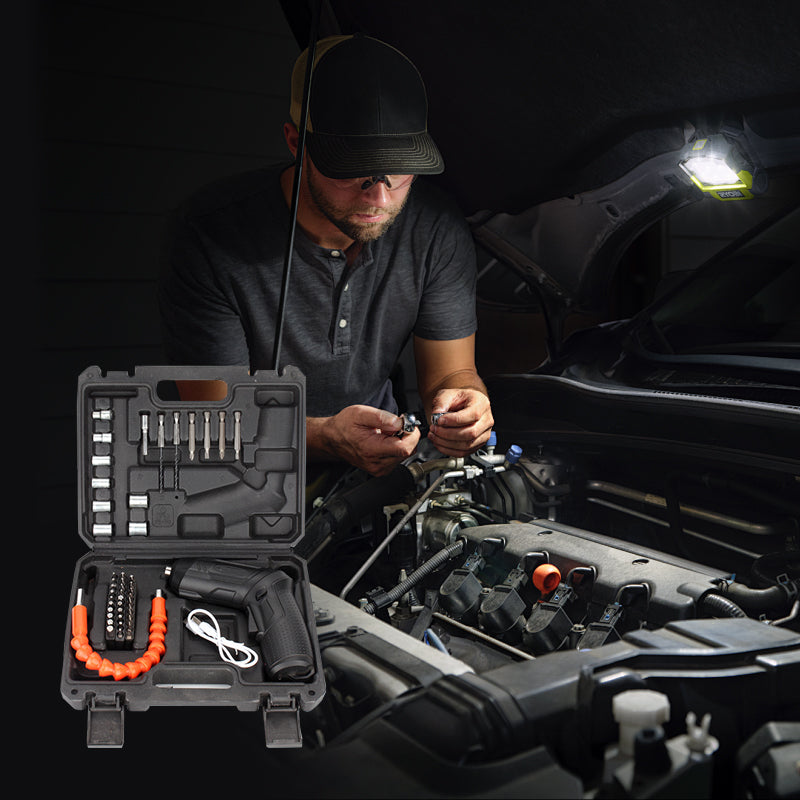 ScrewVolt | 3,6 V oplaadbare accuschroevendraaierset – Compact elektrisch gereedschap