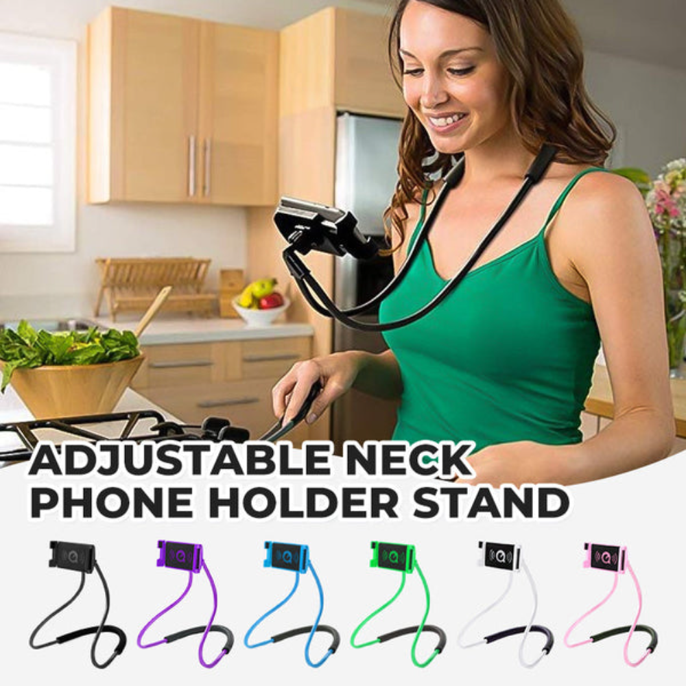 UltraView | Verstelbare Handsfree Nek Telefoonhouder – Draagbare Lazy Bracket