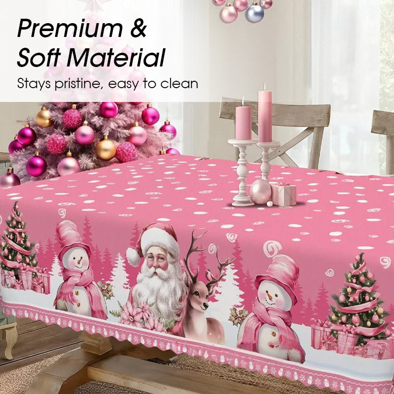 TwinkleAhead | Premium kersttafelkleed – Feestelijke eettafelkleed met klassieke rode en groene print